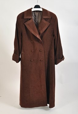 Vintage 90s maxi coat in brown