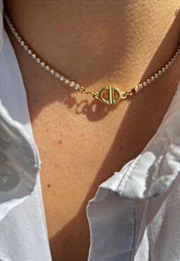 Authentic Dior CD Pendant- Reworked Necklace
