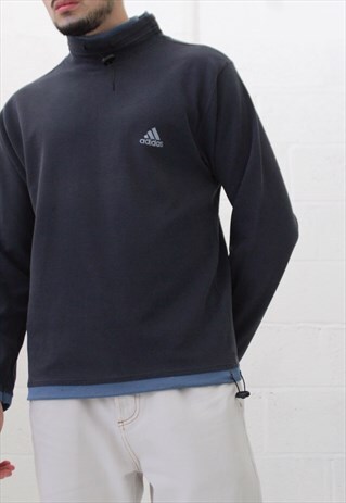 VINTAGE ADIDAS MOCK NECK SWEATSHIRT