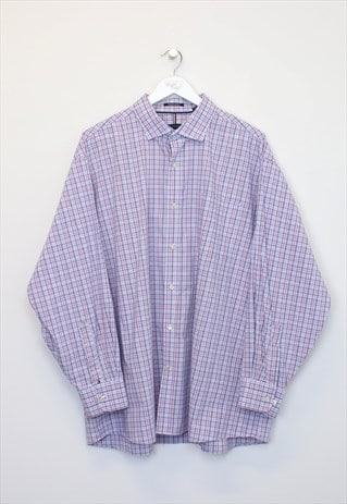 Vintage Tommy Hilfiger checked shirt in blue. Best fits XXL