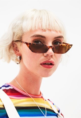 ELIZA - SUPER SKINNY TORTOISESHELL CAT EYE SUNGLASSES