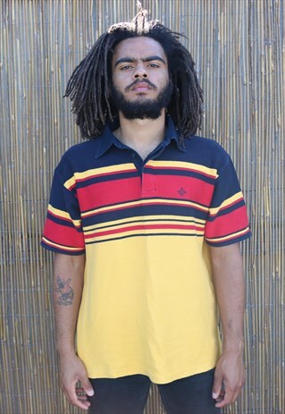 VINTAGE MAINE MULTI STRIPED POLO