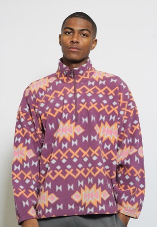 VINTAGE KAPPA LOGO FLEECE PURPLE