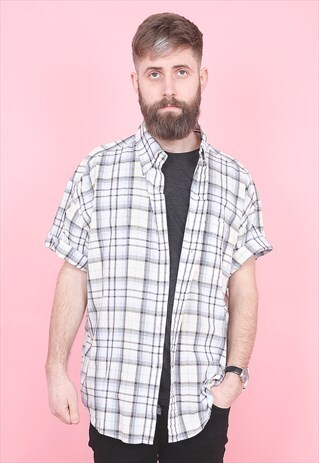 VINTAGE TOMMY HILFIGER CHECK SHIRT /R8340