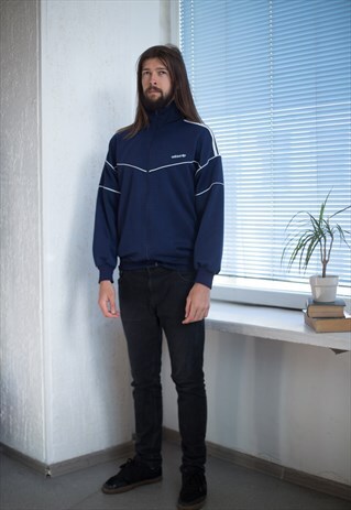 VINTAGE 90'S NAVY BLUE TRACKSUIT TOP
