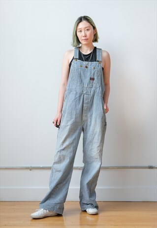 VINTAGE 50S BIG SMITH RAILROAD HICKORY STRIPES OVERALLS