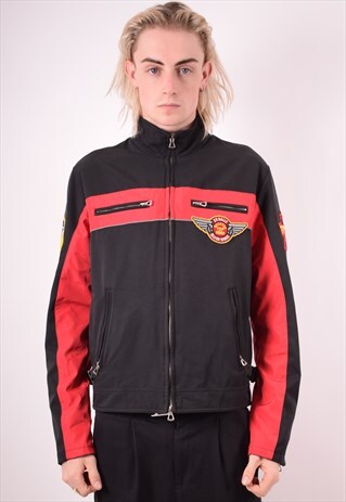 MENS VINTAGE JACKET LARGE BLACK 90S