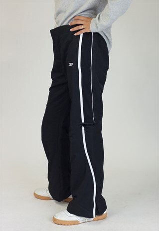 VINTAGE 90S REEBOK BLACK TRACKSUIT BOTTOMS