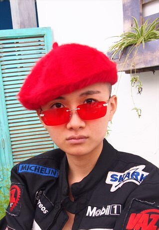 RED FLUFFY BERET