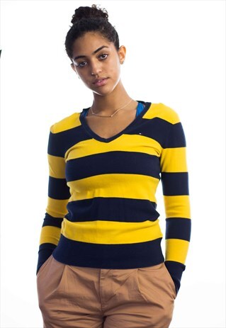 VINTAGE TOMMY HILFIGER LOGO SWEATER JUMPER 90S S 7.1