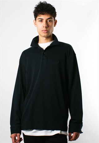 NAUTICA 1/4 COLLAR, THICK LONG SLEEVE POLO SHIRT