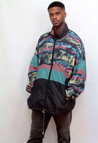 1990'S VINTAGE WINDBREAKER JACKET IN MULTICOLOUR