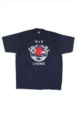 1990s V.I.P. Lounge Navy Single Stitch T-Shirt