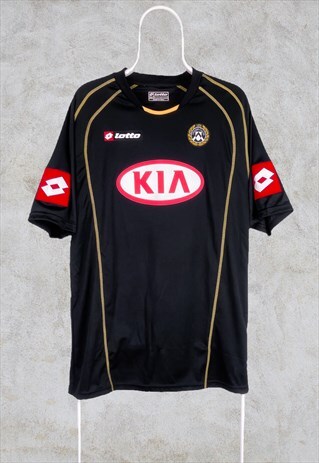 VINTAGE UDINESE CALCIO AWAY SHIRT 2005/06 BLACK LOTTO XXL