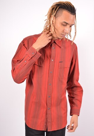 VINTAGE CALVIN KLEIN SHIRT SLIM FIT CHECK RED