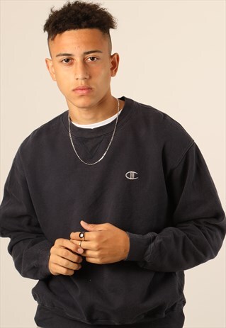 VINTAGE CHAMPION EMBROIDERED LOGO SWEATSHIRT
