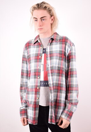 MENS VINTAGE SHIRT XL MULTI CHECK 90S
