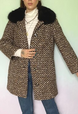 Smart Brown Wool Coat