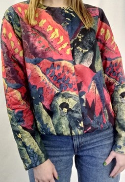 Cropped Jacket Multicoloured Floral 