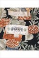 VINTAGE FRUIT PRINT BLACK & ORANGE HAWAIIAN SHIRT - M