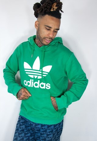 VINTAGE ADIDAS HOODIE GREEN