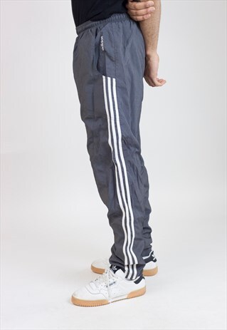 VINTAGE 90S ADIDAS GREY TRACKSUIT BOTTOMS