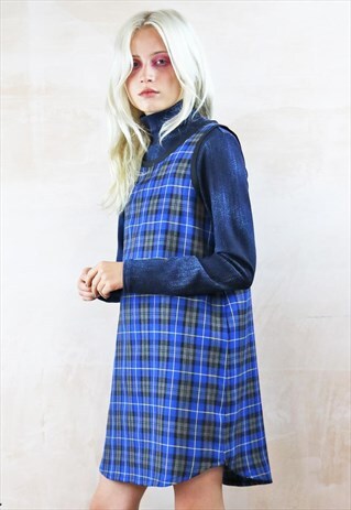 BLUE TARTAN DRESS AND TOP CO-ORDINATES