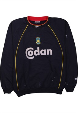 Vintage 90's Reebok Sweatshirt Codan Brondby Football Navy