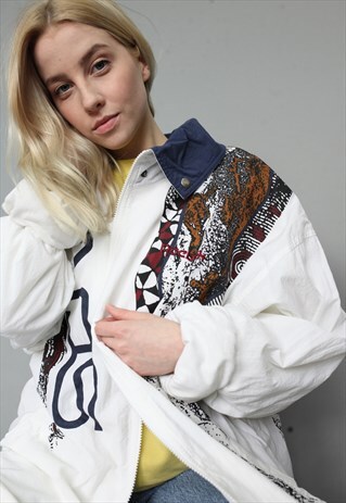 VINTAGE 80'S REEBOK PRINT TRACKSUIT JACKET