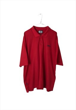 Vintage 90s Umbro polo shirt 2XL red