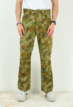 Australia Vintage Men W30 L30 Camo Army Military Cargo Pants