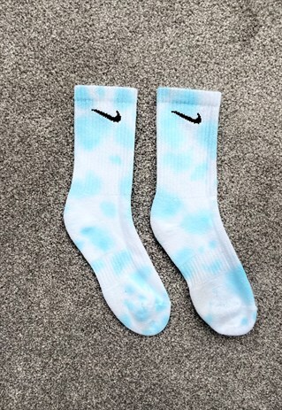 NIKE TIE DYE SOCKS - AQUA