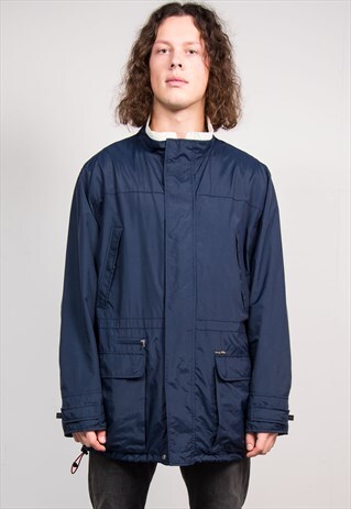 VINTAGE 90'S NAVY TOMMY HILFIGER LIGHTWEIGHT CASUAL JACKET