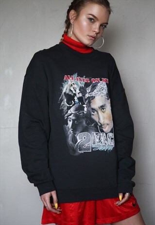 VINTAGE TUPAC SHAKUR SWEATSHIRT . BAND SWEATSHIRT. UNISEX