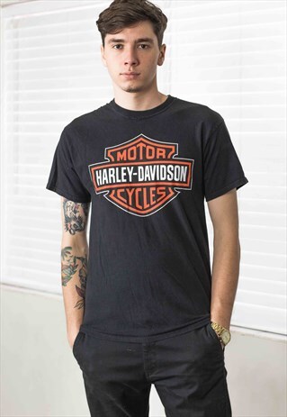VINTAGE HARLEY DAVIDSON T-SHIRT LOGO 90S M 7.3