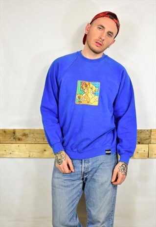 NORTH CUSTOM REWORKED LION KING APPLIQUE SWEATER UNISEX