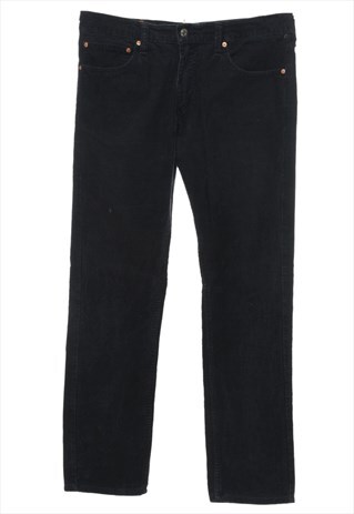 VINTAGE LEVI'S BLACK CORDUROY TROUSERS - W34 L32