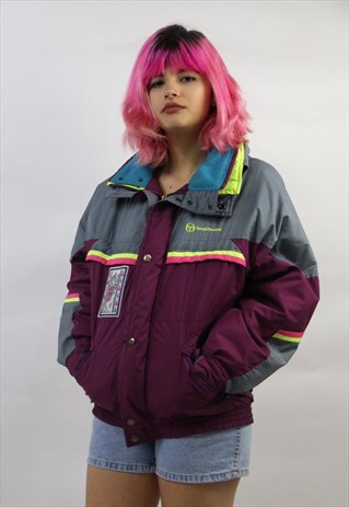VINTAGE 90'S SERGIO TACCHINI PATTERNED PADDED JACKET