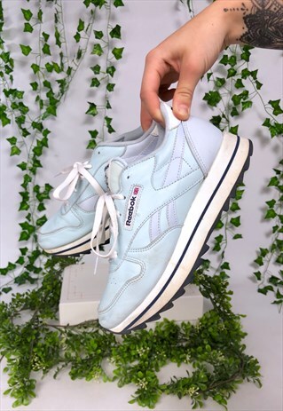 VINTAGE PASTEL BLUE REEBOK CLASSIC TRAINERS