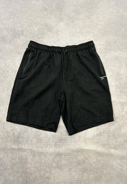 Reebok Shorts Black Sweat Shorts with Logo