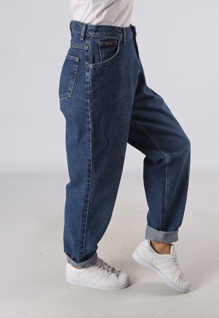 VINTAGE WRANGLER HIGH WAISTED DENIM JEANS TAPERED UK 14 JE1J