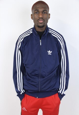 VINTAGE 90'S ADIDAS NAVY SPORTS JACKET