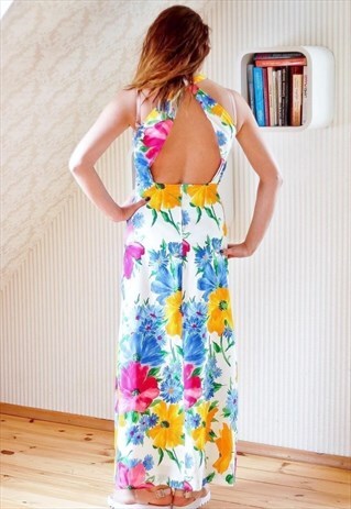 BRIGHT FLORAL MAXI DRESS