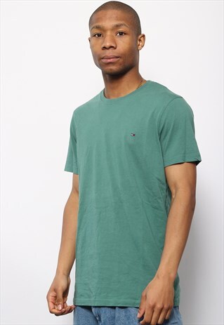VINTAGE TOMMY HILFIGER LOGO T-SHIRT GREEN