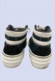 GIVENCHY TRAINERS MENS UK11 BLACK WHITE HIGH TOP LEATHER