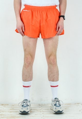 Vintage Silky Sprinter XL Running Shorts Orange W32 W34 W36
