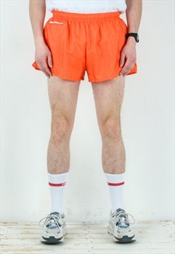 Vintage Silky Sprinter XL Nylon Shorts Orange W32 W34 W36