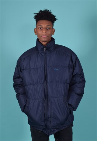 VINTAGE NIKE NAVY PUFFA STYLE JACKET