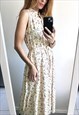 PASTEL YELLOW FLORAL MAXI BAGGY DAY TO DAY DRESS S