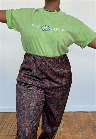VINTAGE 90S GREEN B.U.M. EQUIPMENT T-SHIRT